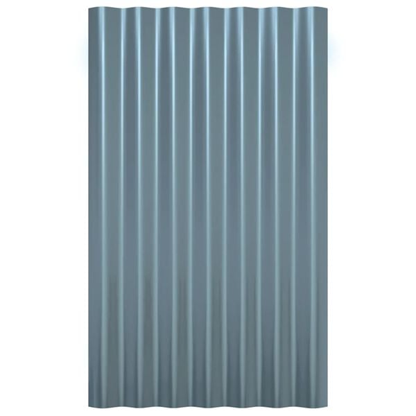 vidaXL Roof Panels 36 pcs Galvanized Steel Gray 23.6"x14.2"
