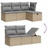 vidaXL Garden Sofa Set Grey Poly Rattan Large Modular Garden Sofa Set