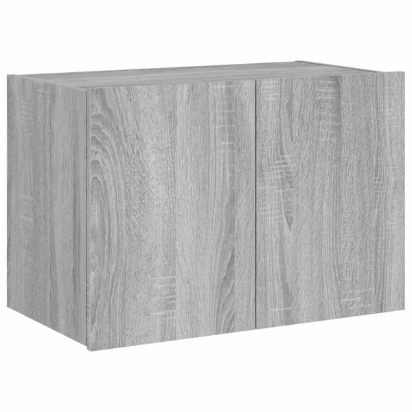 vidaXL TV Wall Cabinet Gray sonoma Engineered wood 23.6 x 13.8 x 16.1 in