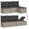 vidaXL Garden Sofa Set Light grey, Dark grey PE rattan, powder-coated steel