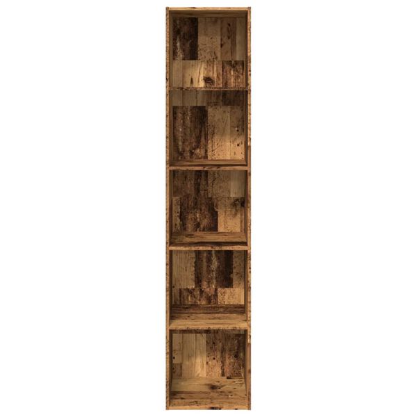 vidaXL Bookcase Old wood Engineered wood Medium Bookcase Rectangular