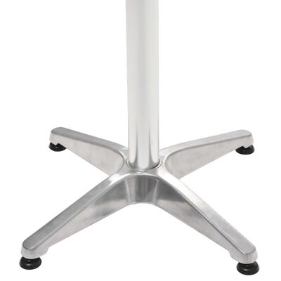 vidaXL Patio Table Silver 23.6"x23.6"x27.6" Aluminum