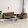 vidaXL Sofa Set Brown 100% polyester, metal, plywood, Textilene