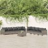 vidaXL Garden Lounge Set Grey PE rattan Large Modular