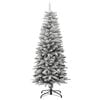 vidaXL Christmas Tree White and green PVC Slim Decorative Inlays