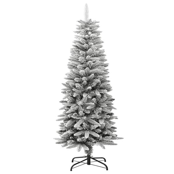 vidaXL Christmas Tree White and green PVC Slim Decorative Inlays