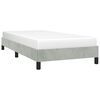 vidaXL Bed Frame Light Gray Velvet, Plywood, Engineered Wood Twin