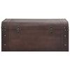 vidaXL Treasure Chest Dark brown Plywood, Fir veneered engineered wood