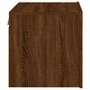 vidaXL Wall-mounted Bedside Cabinet Set of 2 Brown Oak Engineered wood