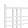 vidaXL Bed Frame White Steel Full Bed Frame Rectangular Traditional