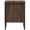 vidaXL Bedside Cabinet Set of 2 Brown oak Engineered wood, metal Small