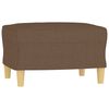 vidaXL 3-Seater Sofa with Footstool Brown