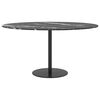 vidaXL Table Top Black with marble design Tempered Glass Medium Durable
