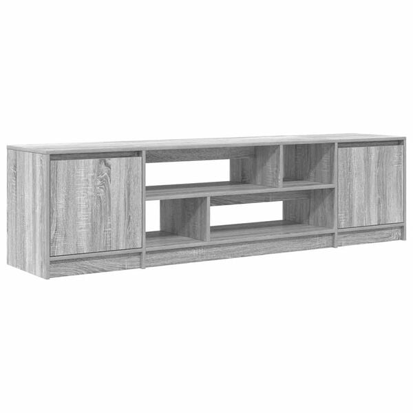 vidaXL TV Cabinet Grey Sonoma Engineered Wood Large TV Cabinet