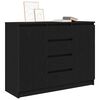 vidaXL Sideboard Black Oak Engineered wood Medium Sideboard