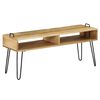 vidaXL TV Stand Natural wood and black