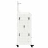 vidaXL Tool Trolley White 25.59 x 13.78 x 43.70 in Cold-rolled Steel