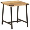 vidaXL Side Table Natural wood, Black Solid Mango Wood, Iron