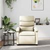 vidaXL Recliner Chair Cream Faux leather with metal and plywood frame