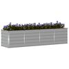 vidaXL Planter Light Grey 240 x 80 x 75 cm Steel