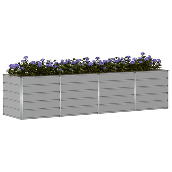 vidaXL Planter Light Grey 240 x 80 x 75 cm Steel