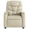 vidaXL Massage Recliner Chair Cream Faux leather, Metal, Plywood Medium