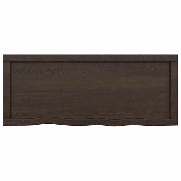 vidaXL Bathroom Countertop Dark Brown 39.4 x 15.7 x (0.8-2.4) " Treated Solid Wood