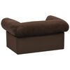 vidaXL Dog Sofa Brown Plush, solid pinewood, foam 29.5 x 19.7 x 15.0 in