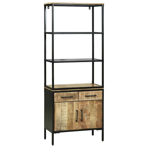 vidaXL Highboard Brown 27.56 x 13.78 x 70.87 in Solid Mango Wood