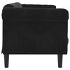 vidaXL Sofa Black Velvet 3-Seater Stylish Piece Sofa Rectangular