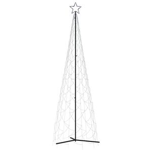 vidaXL Christmas Cone Tree Blue Powder-coated steel, copper, PVC 3 x 10 ft