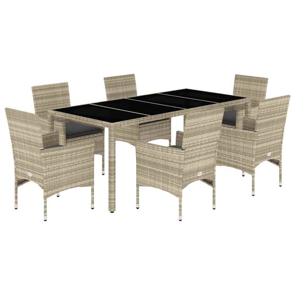 vidaXL Garden Dining Set Light Grey, Dark Grey