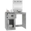 vidaXL Dressing Table Concrete gray Engineered wood, acrylic Medium