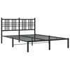 vidaXL Bed Frame Black Powder-Coated Steel Double Bed Frame