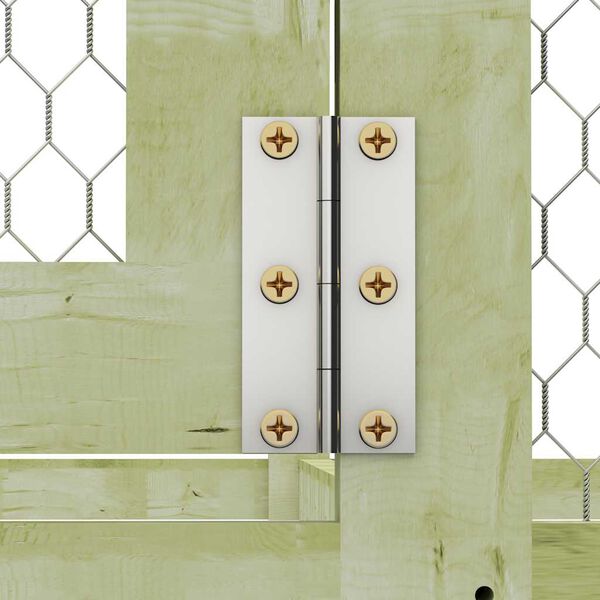 vidaXL Chicken Cage 4.9'x4.9'x4.9' Impregnated Pinewood