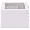 vidaXL Jewellery Box 3-Layer White 9.1x8.1x5.5"