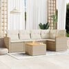 vidaXL Garden Sofa Set Beige, Cream White