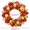 vidaXL Christmas Wreath Red and Gold Polystyrene Medium