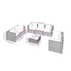 vidaXL Garden Lounge Set Brown, Cinnamon Red