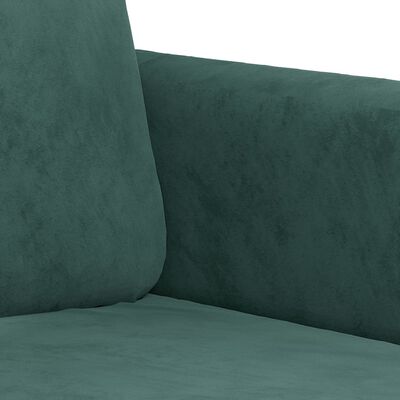 vidaXL 2-Seater Sofa Dark Green 47.2" Velvet