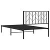 vidaXL Bed Frame Black Steel Twin Bed Frame Rectangular Traditional