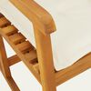 vidaXL Rocking Chair Cream White Solid Acacia Wood Standard