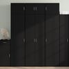 vidaXL Highboard Black 27.6"x16.7"x72.8" Engineered Wood