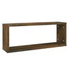 vidaXL Wall Cube Shelf Set of 2 Smoked Oak Engineered Wood
