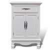vidaXL Cabinet White MDF, Pine Wood, Iron Medium Cabinet Rectangular