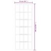 vidaXL Sliding Door ESG Glass and Aluminum 29.9"x80.7" Black