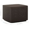 vidaXL Garden Table Mocha Plastic Medium Lightweight Garden Table