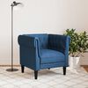 vidaXL Chesterfield Sofa Chair Blue 100% polyester, plywood, solid wood
