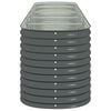 vidaXL Garden Raised Bed Grey Galvanized Steel 157.5 x 31.5 x 31.9 in