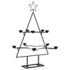 vidaXL Metal Christmas Tree Black Powder-coated steel 30 in Collapsible